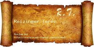 Reizinger Teréz névjegykártya